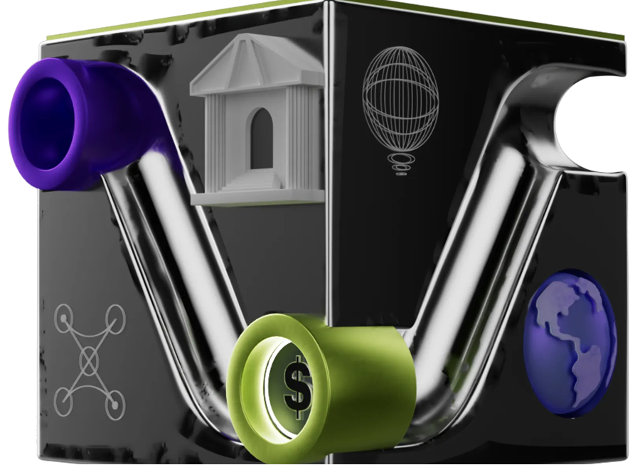 Ilustración de intercambio de dólares digitales a pesos