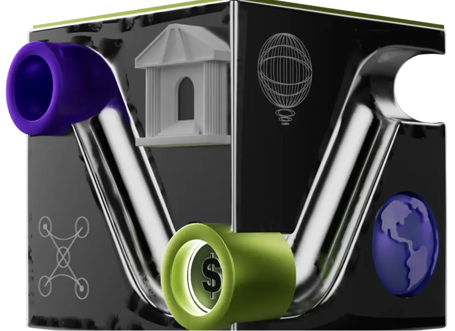 Ilustración de intercambio de dólares digitales a pesos